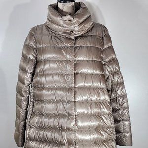 Herno Quilted Down Jacket Tortorachiaro Women's Size 50, NWOT